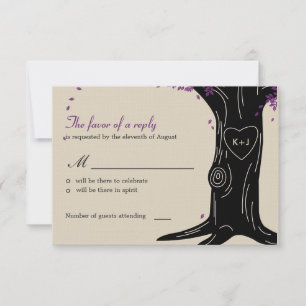 Oak Tree Wedding RSVP / Response Card