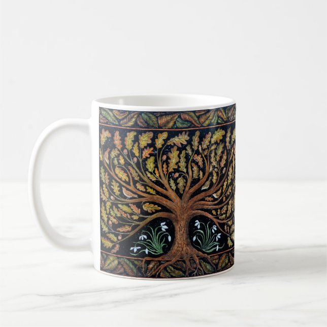 Oak Tree woodcut mug (Left)