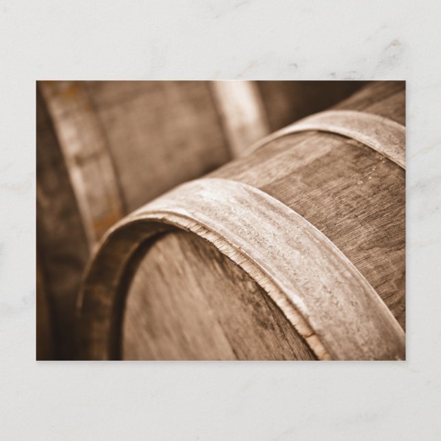 Oak Wine Barrel in Napa Valley California Postcard (Front)