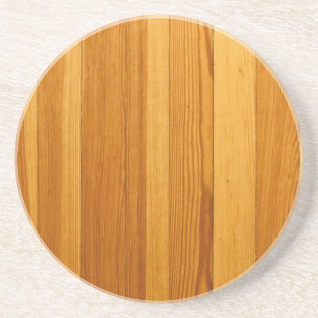 Oak Wood Beverage Coaster (Front)