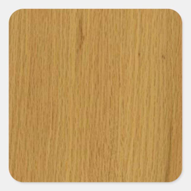 OAK WOOD finish buy BLANK blanc blanche + add TEXT Square Sticker (Front)