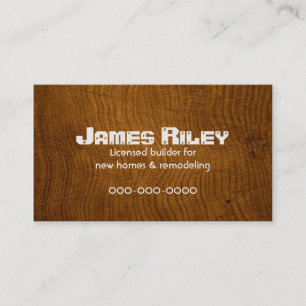 Oak Wood Grain Business Card