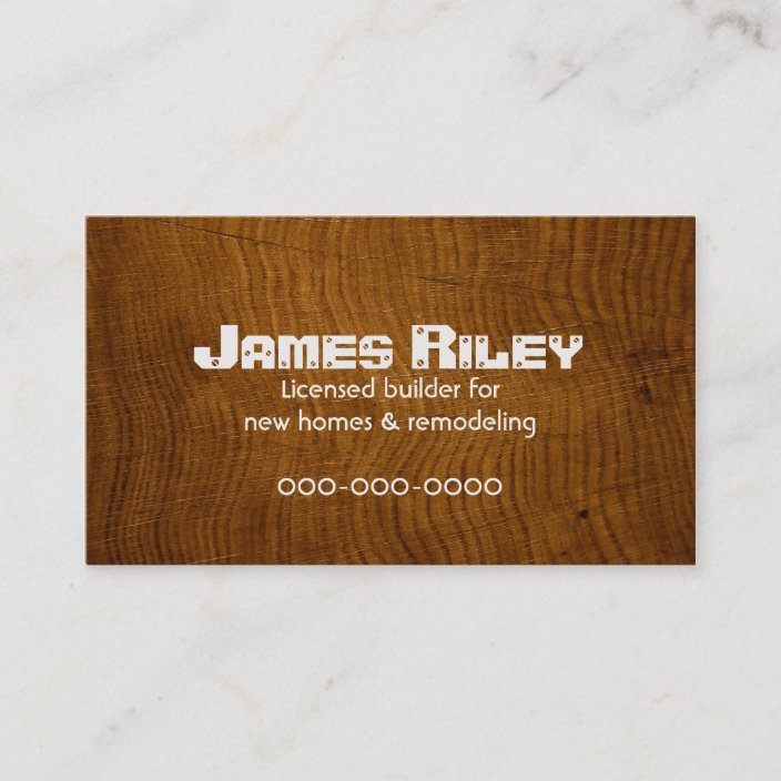 Oak Wood Grain Business Card Zazzle.co.uk