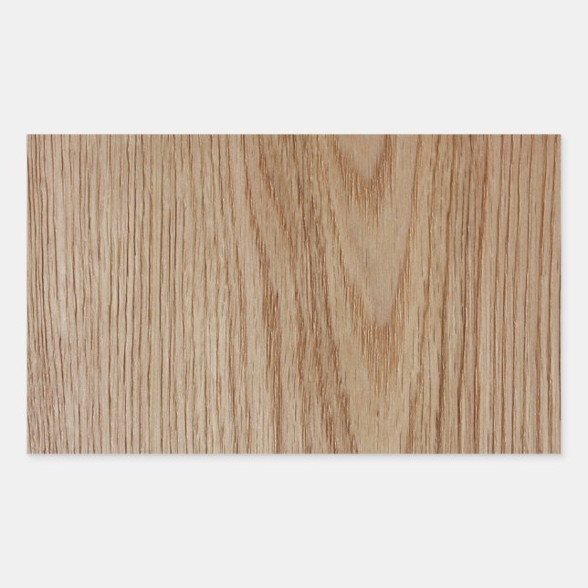 Oak Wood Grain Look Rectangular Sticker (Front)