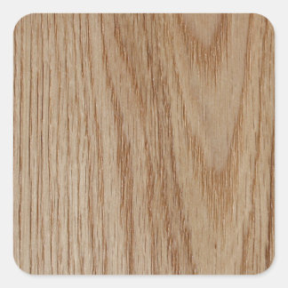 Oak Wood Grain Look Square Sticker