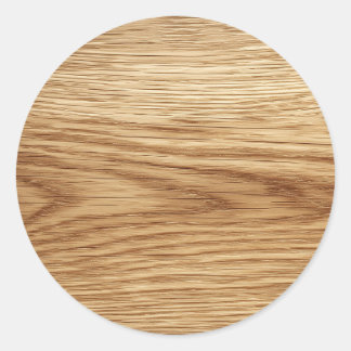Oak Wood Image Blank Classic Round Sticker