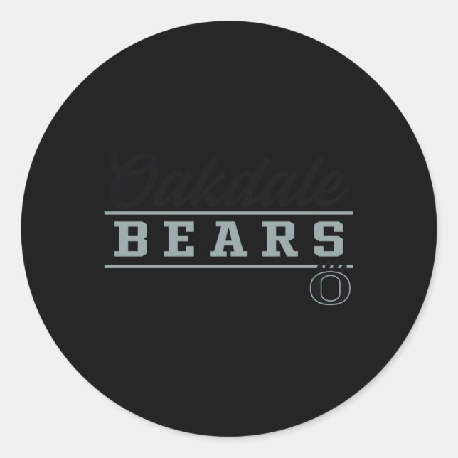 Oakdale High School Bears Classic Round Sticker (Front)