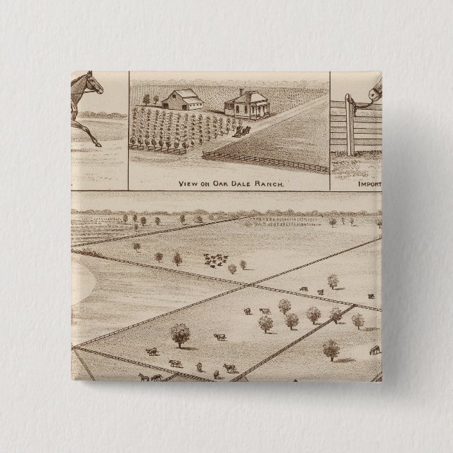 Oakdale Ranch 15 Cm Square Badge (Front)