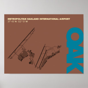 Oakland Airport (OAK) Diagram Poster