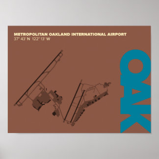 Oakland Airport (OAK) Diagram Poster