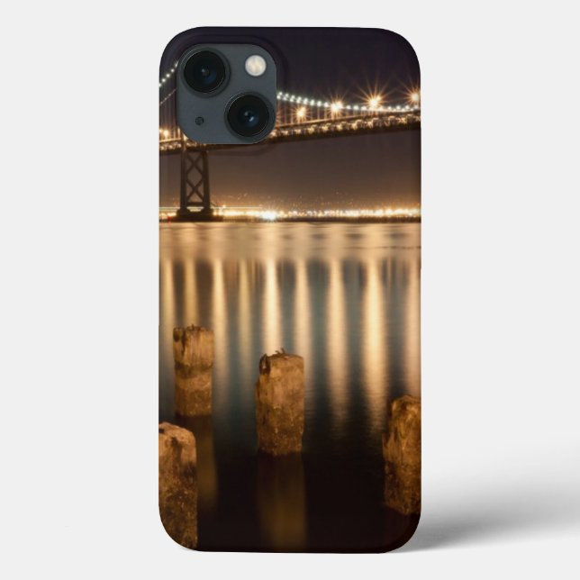 Oakland Bay Bridge night reflections. Case-Mate iPhone Case (Back)