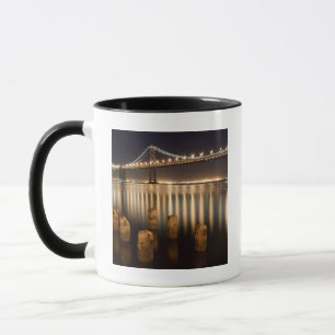 Oakland Bay Bridge night reflections. Mug