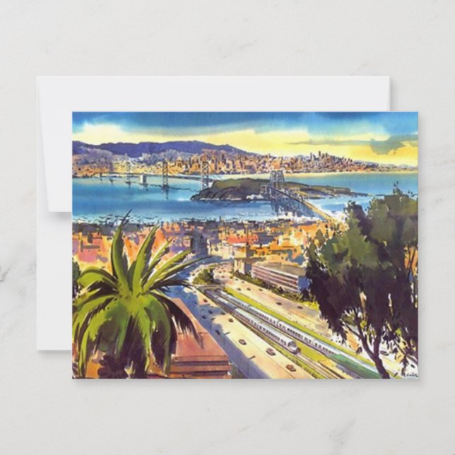 OAKLAND BAY SAN FRANCISCO SKYLINE PARTY INVITATION (Front)