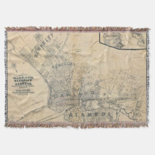 Oakland, Berkeley, Alameda Throw Blanket