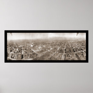 Oakland, CA Panorama Photo 1909 Poster