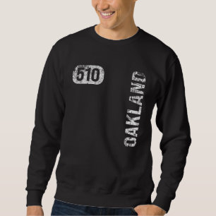 Oakland California 510 Area Code Vintage Retro Sweatshirt