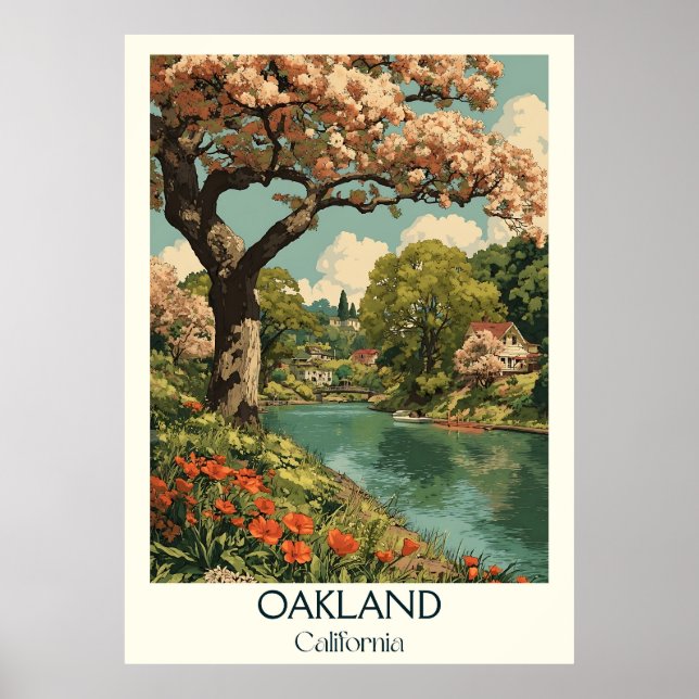Oakland California Art Print | Lakeside City (Front)