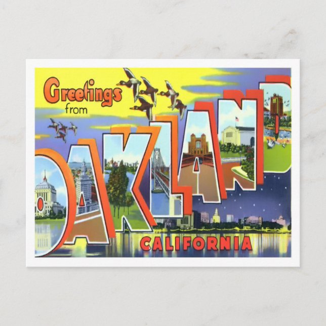 Oakland, California Big Letters Postcard (Front)