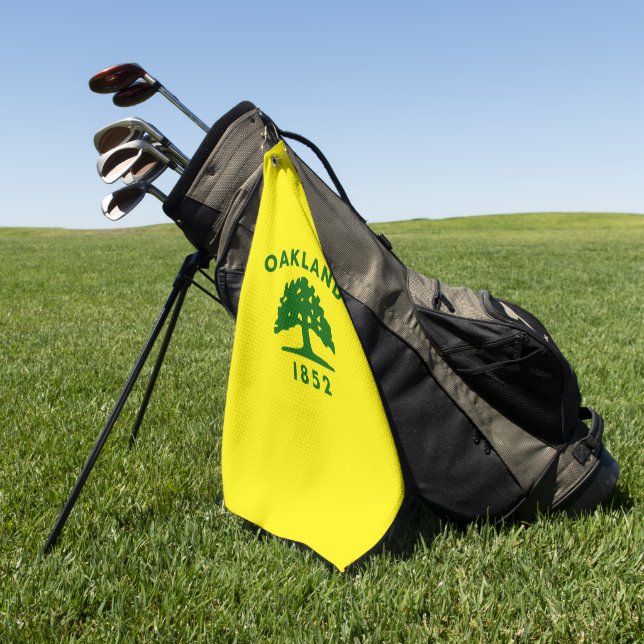 Oakland (California) city flag Golf Towel (Green)