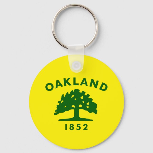 Oakland (California) City flag Keychain (Front)