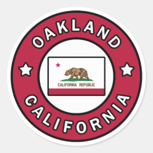 Oakland California Classic Round Sticker