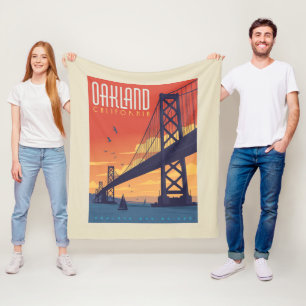Oakland, California Fleece Blanket