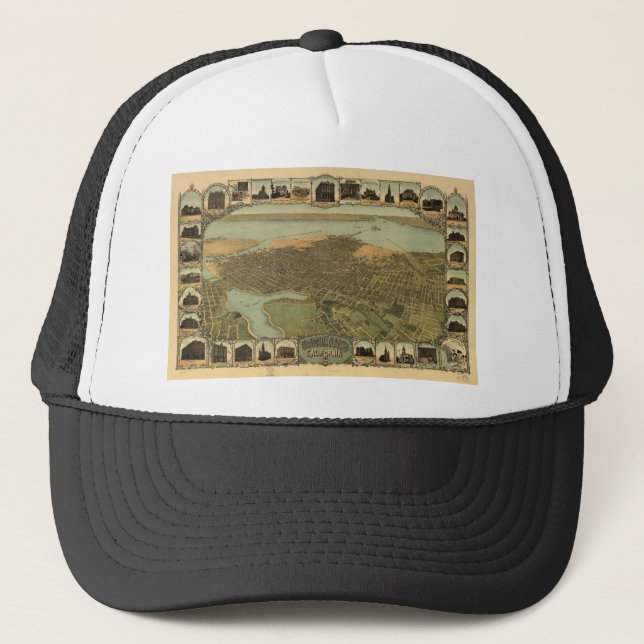 Oakland California in 1899 Trucker Hat (Front)