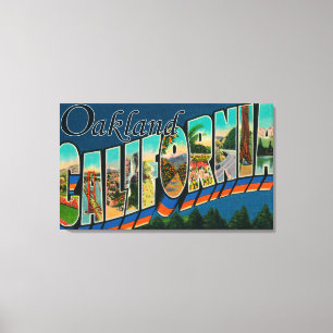 Oakland, California - Large Letter Scenes 2 Canvas Print