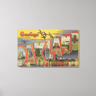 Oakland, California - Large Letter Scenes Canvas Print