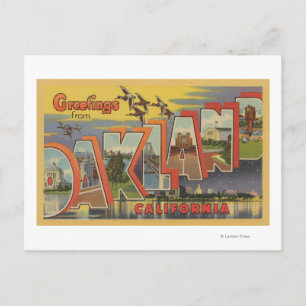 Oakland, California - Large Letter Scenes Postcard