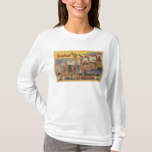 Oakland, California - Large Letter Scenes T-Shirt