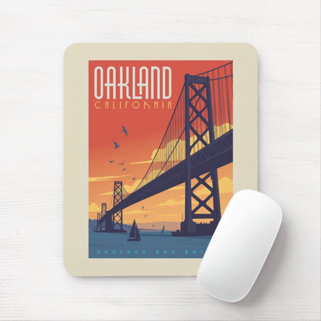 Oakland, California Mouse Mat (With Mouse)
