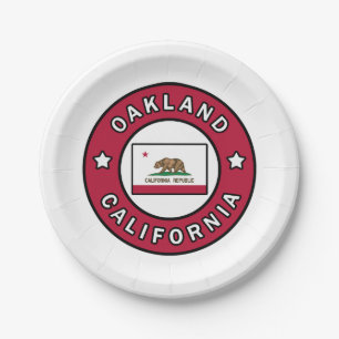 Oakland California Paper Plate