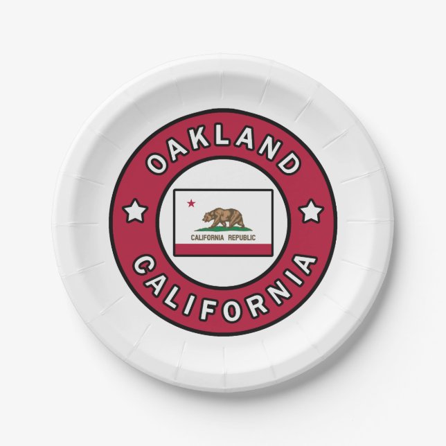Oakland California Paper Plate (Front)