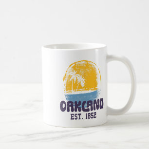 Oakland California Retro Surfer Vintage Beach For Coffee Mug