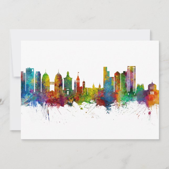 Oakland California Skyline Invitation (Front)