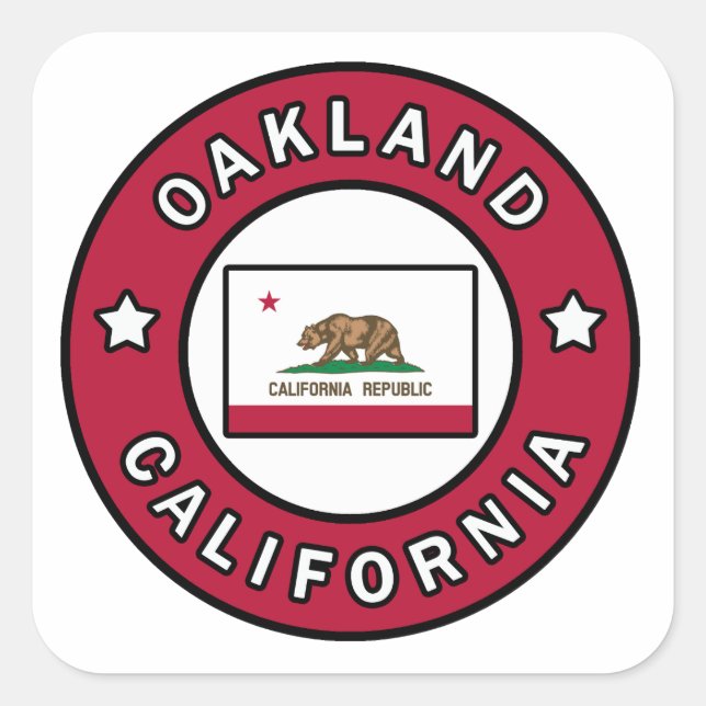 Oakland California Square Sticker (Front)