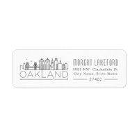 Oakland, California Stylized Skyline | Label