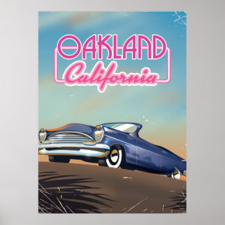 Oakland California travel poster