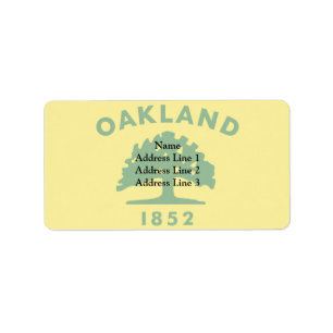 Oakland, California, United States flag Label
