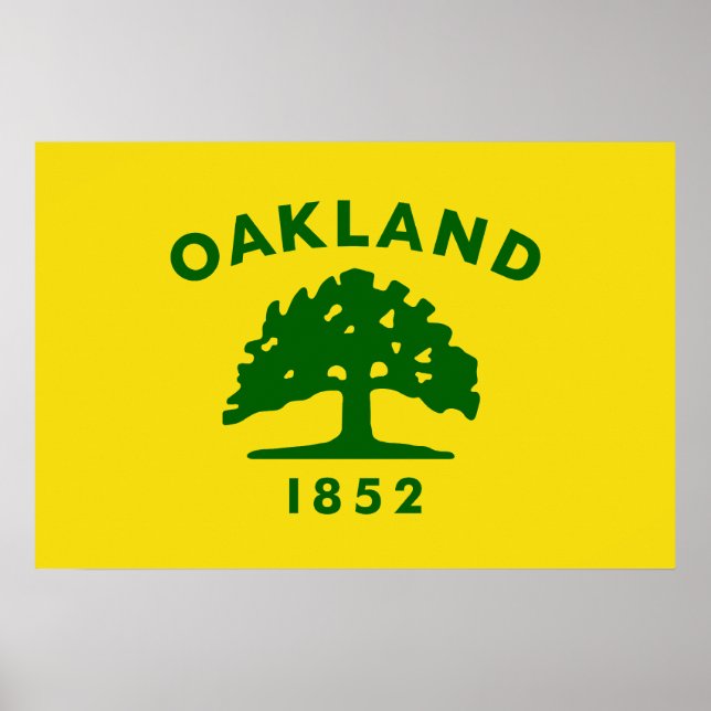 Oakland, California, United States flag Poster (Front)