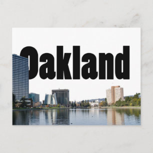 Oakland California with Oakland in the Sky Postcard