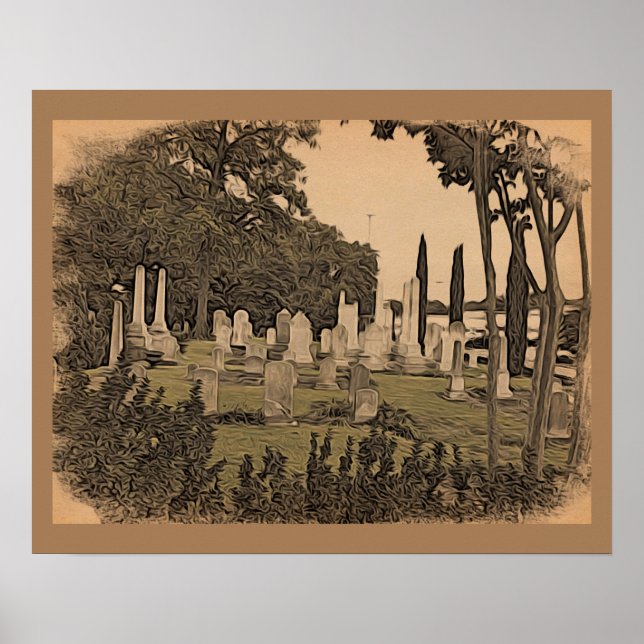 Oakland Cemetery, Atlanta, GA Poster (Front)