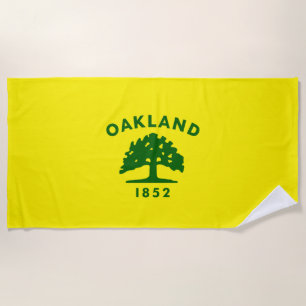 Oakland city flag beach towel