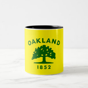 Oakland city flag Two-Tone coffee mug