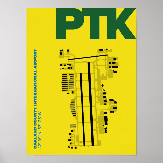 Oakland County International Airport (PTK) Poster (Front)