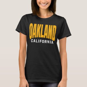 Oakland Dark Green Yellow Simple & Basic Minimal O T-Shirt