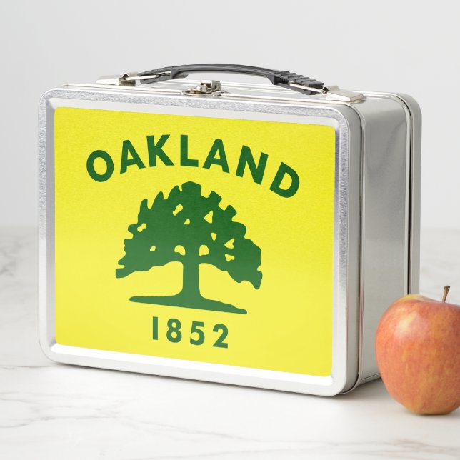 Oakland Flag, California Golf Head Cover Metal Lunch Box (In Situ)