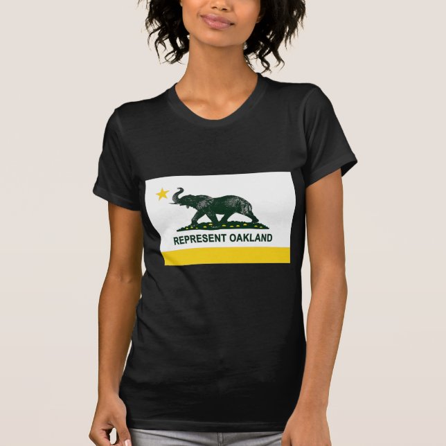 Oakland Flag dark (athletics) T-Shirt (Front)