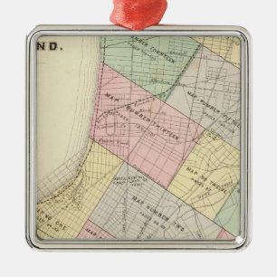 Oakland index map metal tree decoration